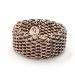 Tiffany & Co. Somerset Wide Mesh Ring – Sterling Silver 925